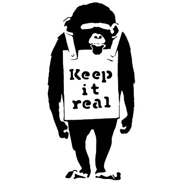 BANKSY KEEP IT REAL MONKEY ARTWORK ORIGINAL DECOR ART PRINT