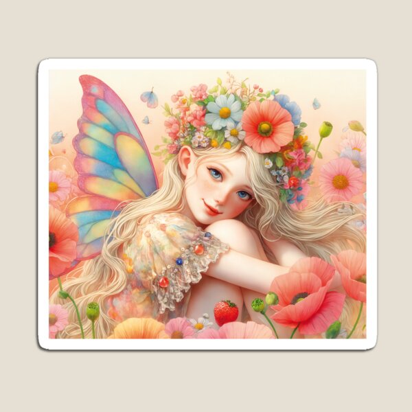 Item preview, Fairy in a flower garden designed and sold by Celedrine-art.