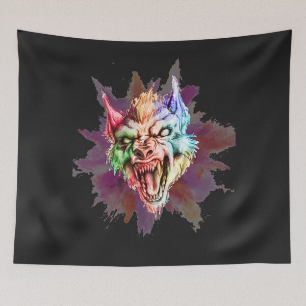 Item preview, Scary werewolf watercolor  designed and sold by pm325.
