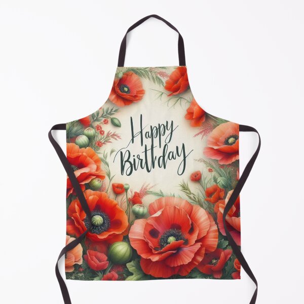 Item preview, Happy Birthday with Poppy Flowers designed and sold by Simplybe1.