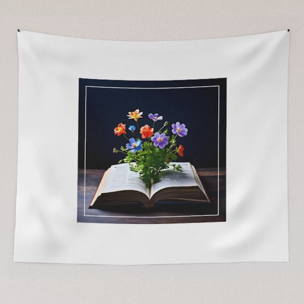 Aperçu de l'œuvre flowers growing from book créée et vendue par PICT T MOSB.