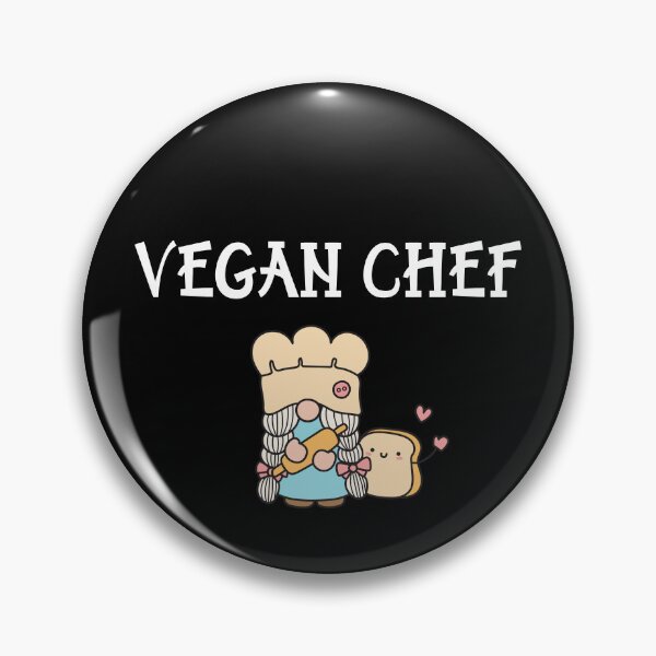 Item preview, VEGAN CHEF Girl Cute Tofu kitchen veganism vege women gnome designed and sold by NoMoreColor.