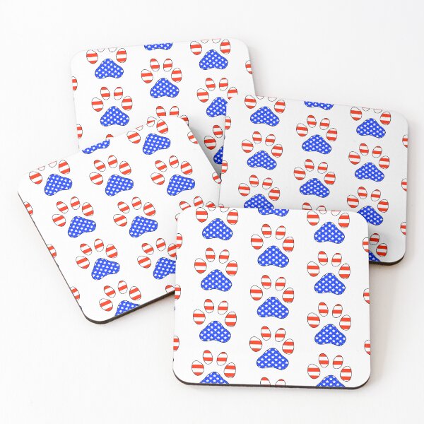 Item preview, 4th of July Puppy Paw Shape in USA Flag Colour. 4th of July Cat Paw Shape for Independence Day. Animal Illustration. Memorial Day. designed and sold by Annet-Harmony.