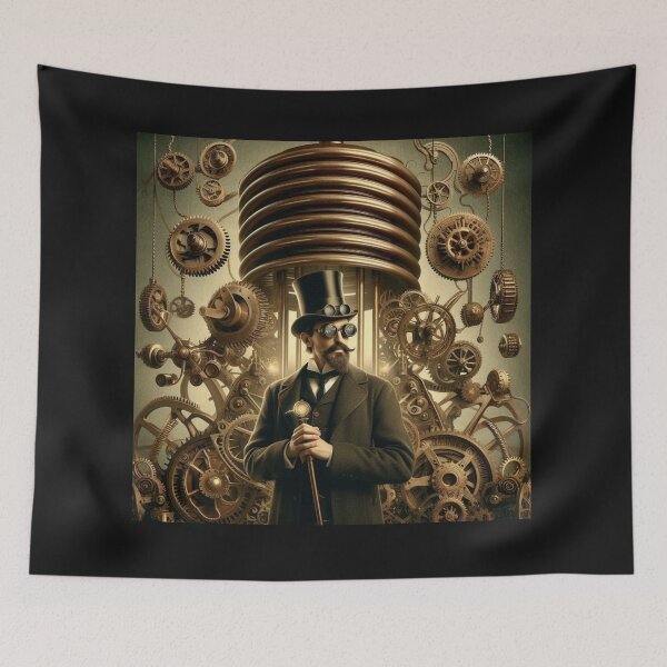 Item preview, Steampunk nikola tesla designed and sold by sevenmountains.