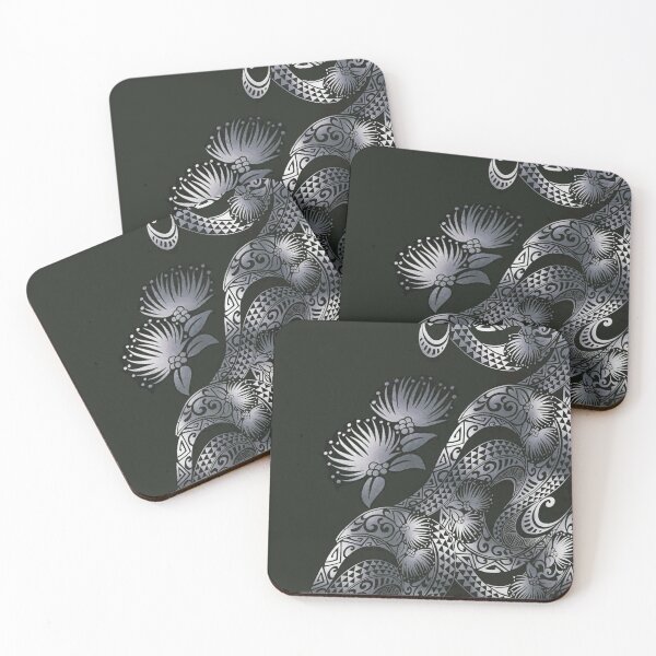 Item preview, Lava Grey Hawaiian Tattoo Tapa Overlay designed and sold by J Marielle Designs.