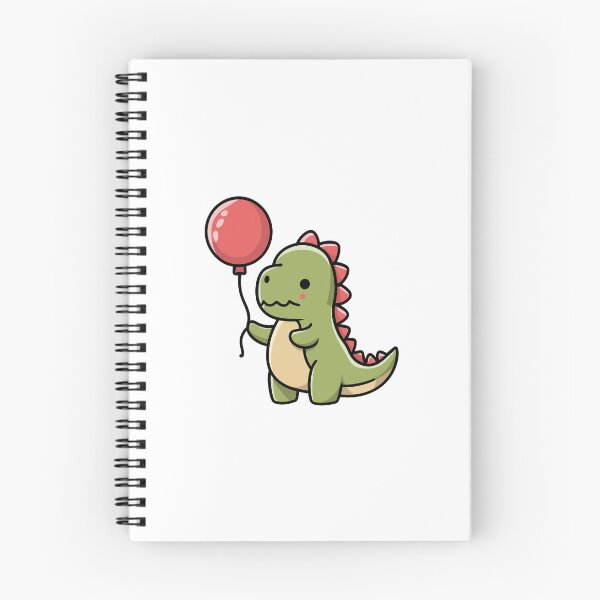 Item preview, Kawaii dinosaur with a red balloon designed and sold by MaateoDesign.