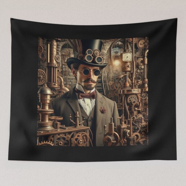 Item preview, Steampunk nikola tesla designed and sold by sevenmountains.
