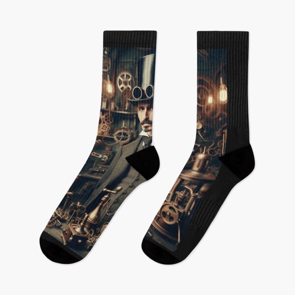 Item preview, Steampunk nikola tesla designed and sold by sevenmountains.