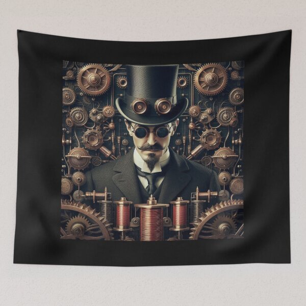 Item preview, Steampunk nikola tesla designed and sold by sevenmountains.