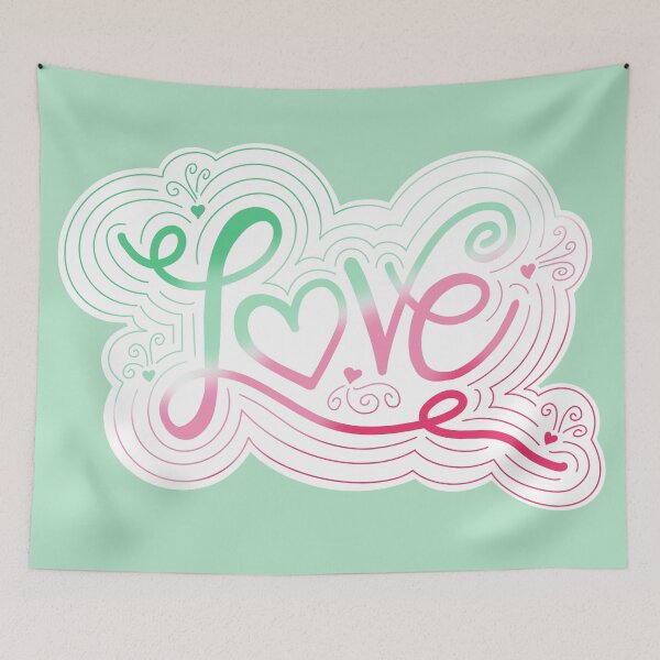 Item preview, Love Swirl Doodle Abrosexual Pride Flag Lettering designed and sold by JoyfulJen.