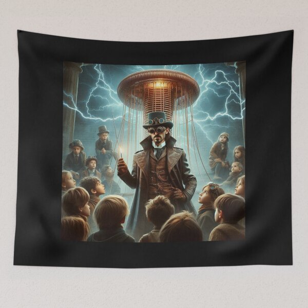 Item preview, Steampunk nikola tesla designed and sold by sevenmountains.