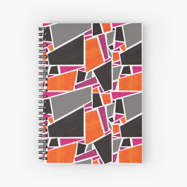 Mod Stained Glass - Magenta Orange Spiral Notebook