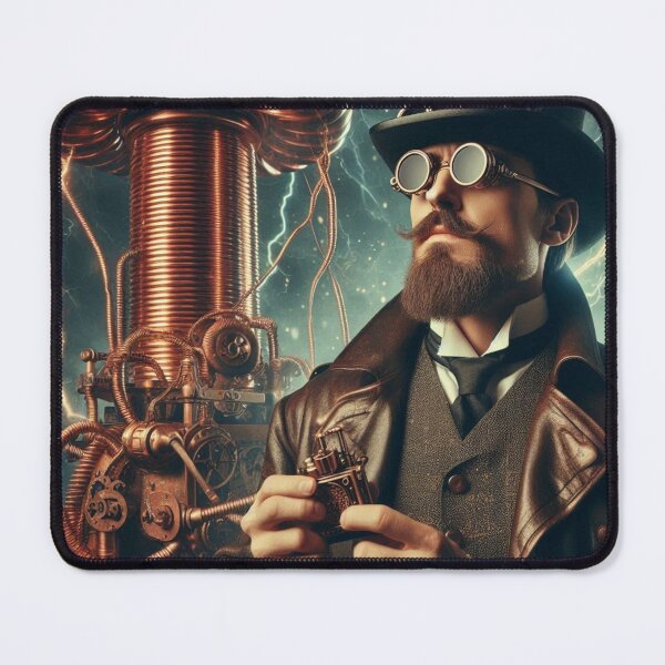 Item preview, Steampunk nikola tesla designed and sold by sevenmountains.