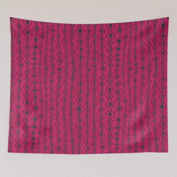 Item preview, Seaweed stripes - Raspberry pink and charcoal - organic pattern by Cecca Designs designed and sold by Cecca-Designs.