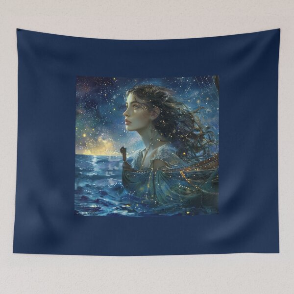 Item preview, Celestial Navigator on a Moonlit Voyage designed and sold by AndreaMart.