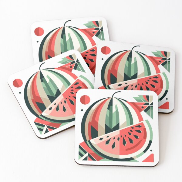 Item preview, Modern Abstract Watermelon Art - Vibrant Geometric Fruit Illustration designed and sold by MiszungART.
