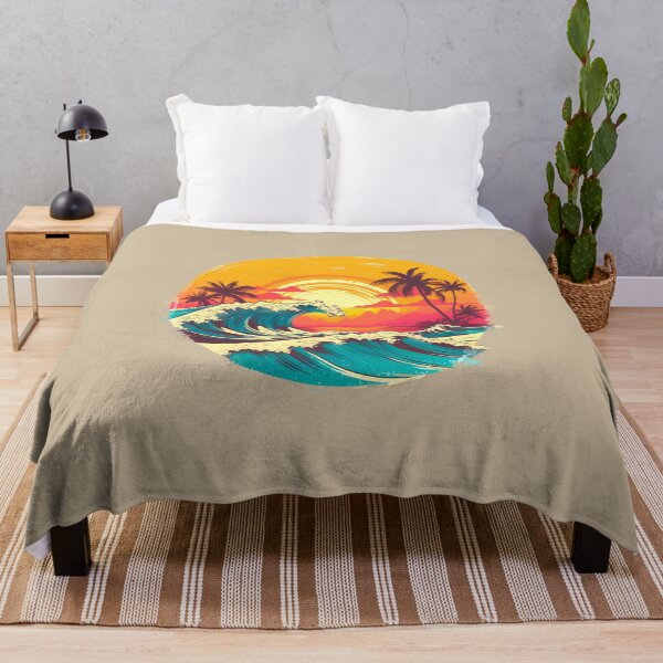 Artikelvorschau, Retro Surf Welle Sonnenuntergang entworfen und verkauft von taniasofia.