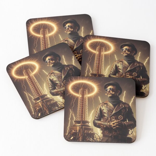 Item preview, Steampunk nikola tesla designed and sold by sevenmountains.