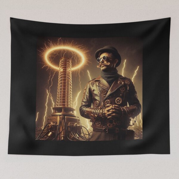 Item preview, Steampunk nikola tesla designed and sold by sevenmountains.