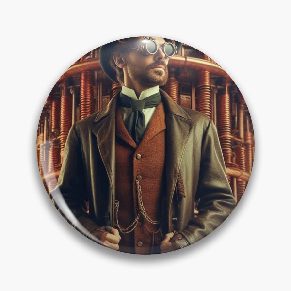 Item preview, Steampunk nikola tesla designed and sold by sevenmountains.