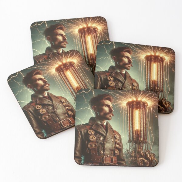 Item preview, Steampunk nikola tesla designed and sold by sevenmountains.