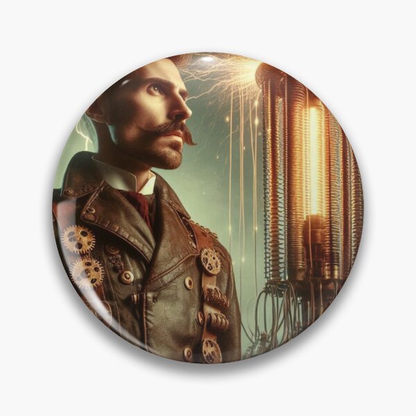 Item preview, Steampunk nikola tesla designed and sold by sevenmountains.