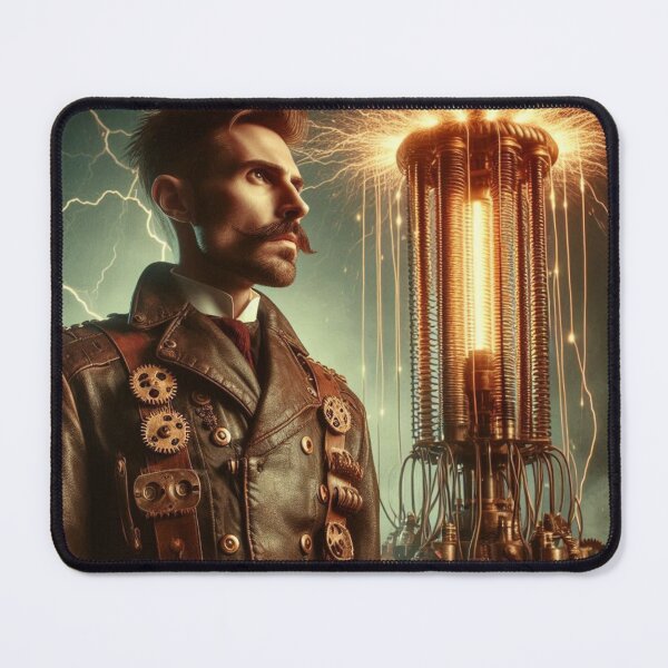 Item preview, Steampunk nikola tesla designed and sold by sevenmountains.
