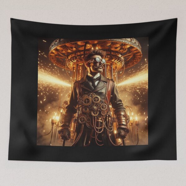 Item preview, Steampunk nikola tesla designed and sold by sevenmountains.