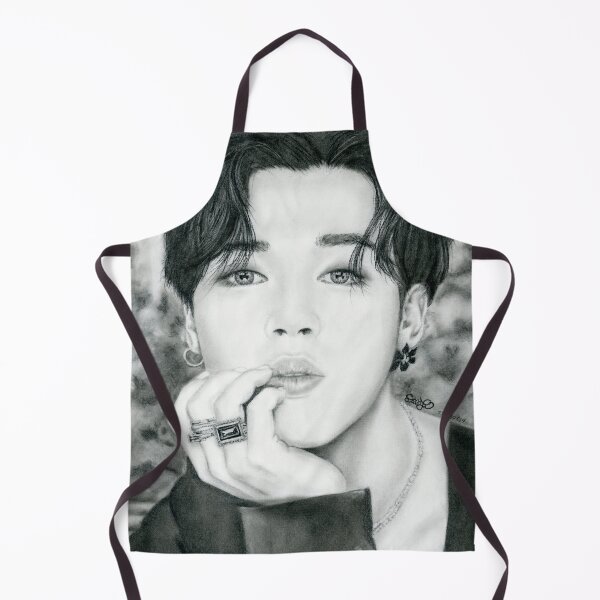 Item preview, BTS JIMIN Park Jimin hand drawn charcoal portrait designed and sold by CloudLily.