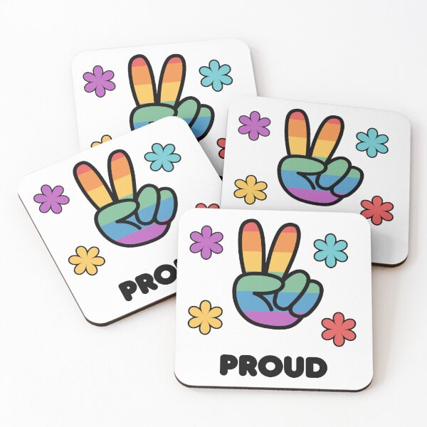 Item preview, HAND PEACE SIGN PROUD LGBT PRIDE designed and sold by hmariangelica.