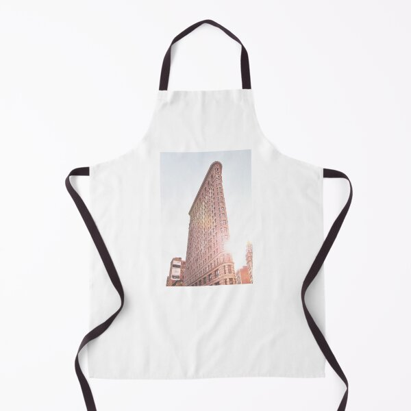 Item preview, New York, USA I The Flatiron building in the sun with original and flat architecture between Broadway and 5th Avenue in a retro vintage postcard aesthetic atmosphere for a mythical NYC landmark designed and sold by Julie Travel Photography.
