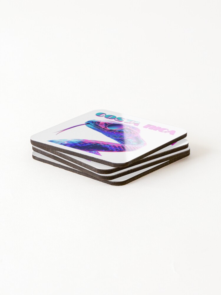 Thumbnail 4 of 5, Coasters (Set of 4), Neon Costa Rica designed and sold by JungleJava.