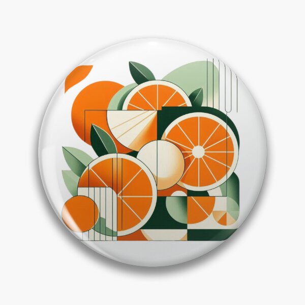Item preview, Fresh Citrus Delight - Geometric Orange Artwork for Modern Homes designed and sold by MiszungART.