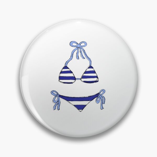 Item preview, Blue Striped Triangle Bikini designed and sold by artbyvg.