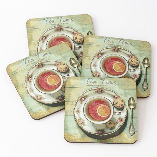 Item preview, Vintage Tea Cup, Tea Time Poster  designed and sold by Pretty-Bird.
