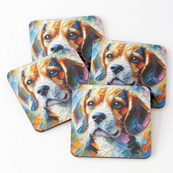 Item preview, Beagle Impasto Painting designed and sold by PetPaletteCards.