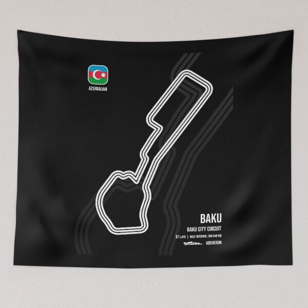 Item preview, Baku Race Track (B&W) designed and sold by Mariel  Toigo.