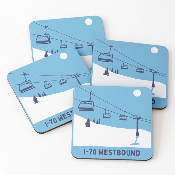 Item preview, I-70 Westbound Bly Sky Skiing designed and sold by LivingInThinAir.