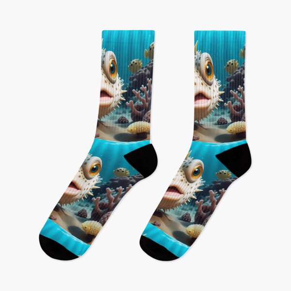 Item preview, Funny Little Spiky Pufferfish In The Ocean designed and sold by TheArtOfPat.