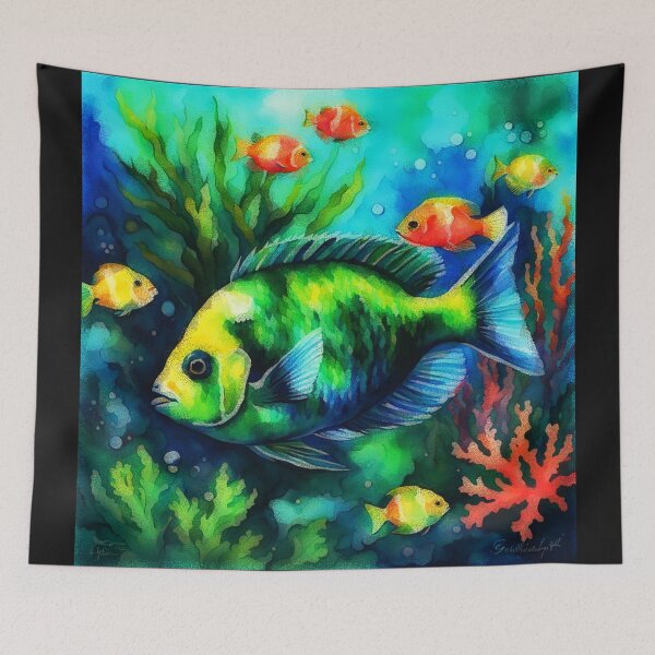 Item preview, Green Chromis Fish v2 designed and sold by Helios Be. Lavsh.