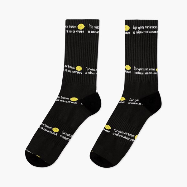 Item preview, Life gives Me Lemons to Throw at the Kids on my Lawn (White Text) designed and sold by SarcastiCrafts.