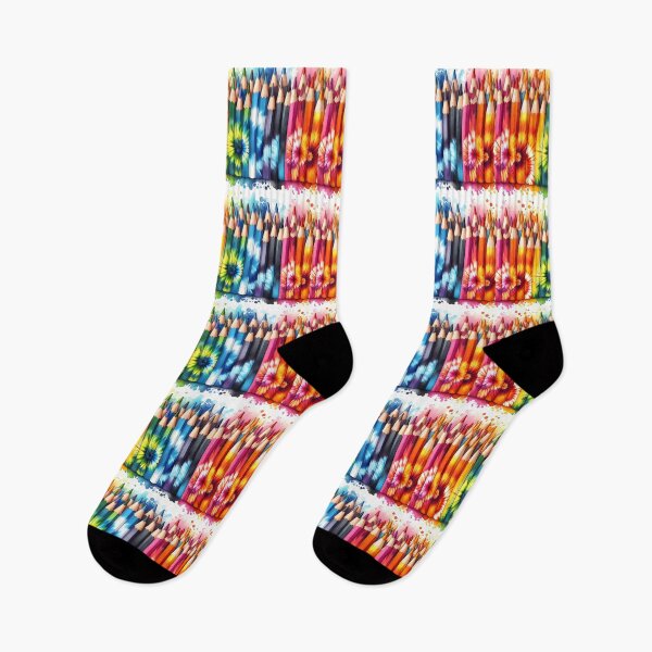 Item preview, Tie Dye Colored Pencils Groovy Gift   designed and sold by GroovyColors.
