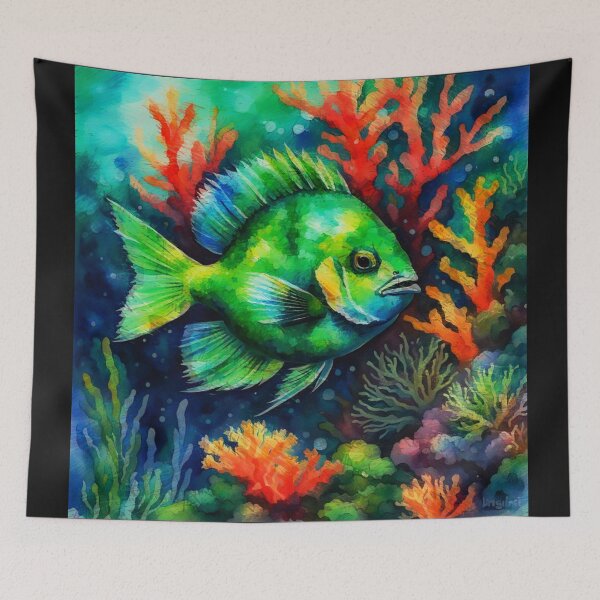 Item preview, Green Chromis Fish v3 designed and sold by Helios Be. Lavsh.