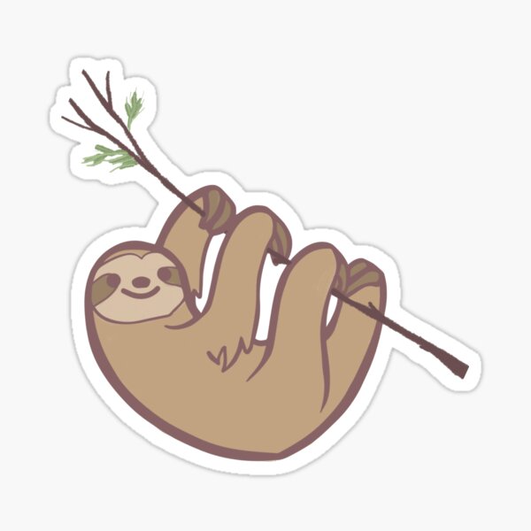 Sloth Mask Sticker