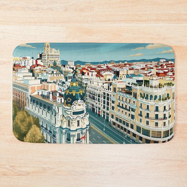Item preview, Madrid Retro Illustration  designed and sold by nomiraclehere.