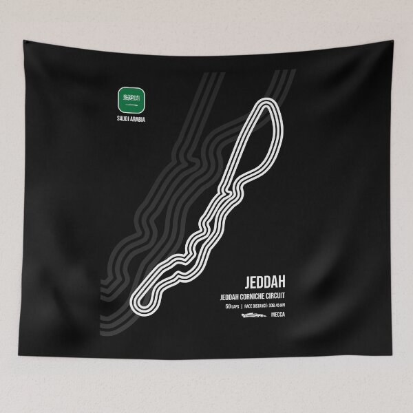 Item preview, Jeddah Race Track (B&W) designed and sold by Mariel  Toigo.
