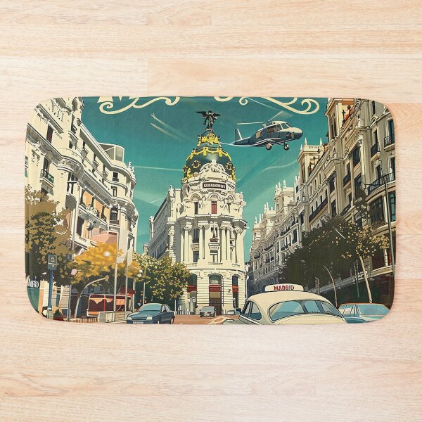 Artikelvorschau, Retro Madrid Illustration entworfen und verkauft von nomiraclehere.