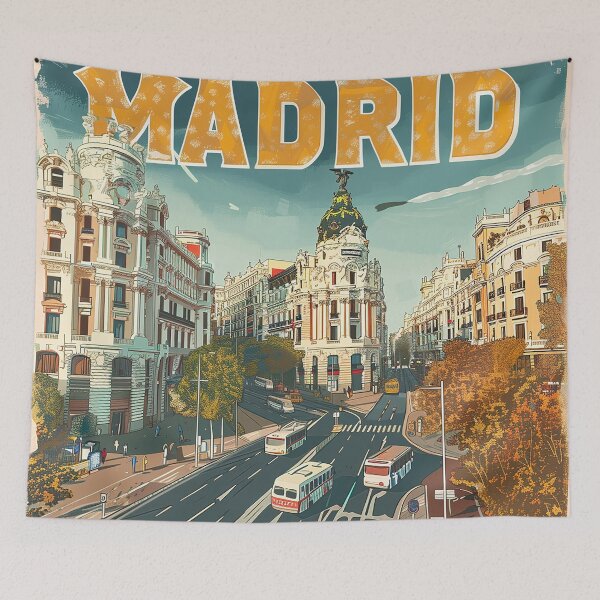 Item preview, Ilustración retro de Madrid designed and sold by nomiraclehere.