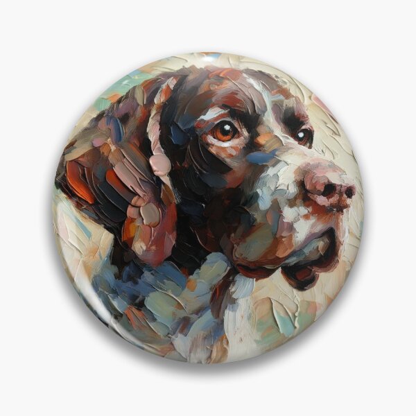 Item preview, German Shorthaired Pointer Impasto Painting designed and sold by PetPaletteCards.