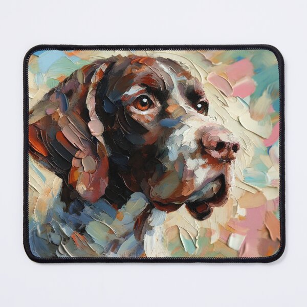Item preview, German Shorthaired Pointer Impasto Painting designed and sold by PetPaletteCards.